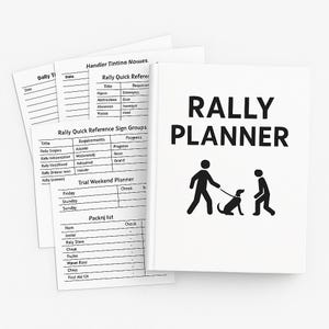 Rally Training Planner: Dog Sport Journal, AKC Titles (Digital Download)