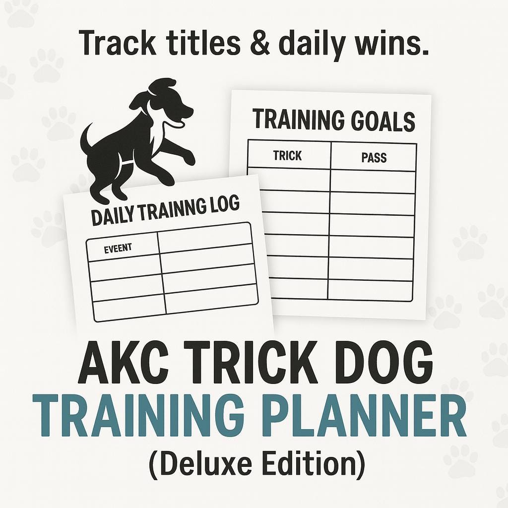 AKC Trick Dog Training Planner: Printable Log (PDF Download - Etsy