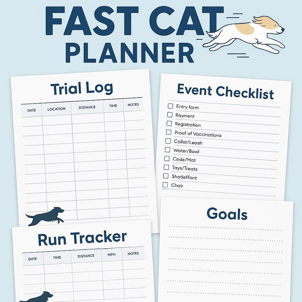 AKC FAST CAT Training Planner | Deluxe Printable Dog Sport Log for Bcat ...