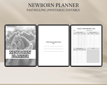 Newborn Baby Planner: Feeding, Sleep & Milestones Tracker (Printable PDF)