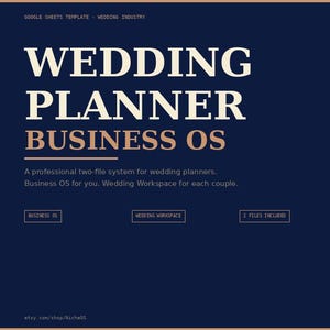 Wedding Planner Business OS, Google Sheets CRM for Wedding Planners, Client Management, Budget Tracker, Wedding Workspace, Digital Download