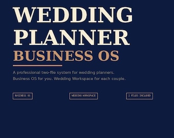 Wedding Planner Business OS, Google Sheets CRM, Client Management (Digital Download)