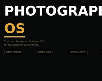 Photographer OS Notion Template, Client CRM, Shoot Planner (Digital Download)
