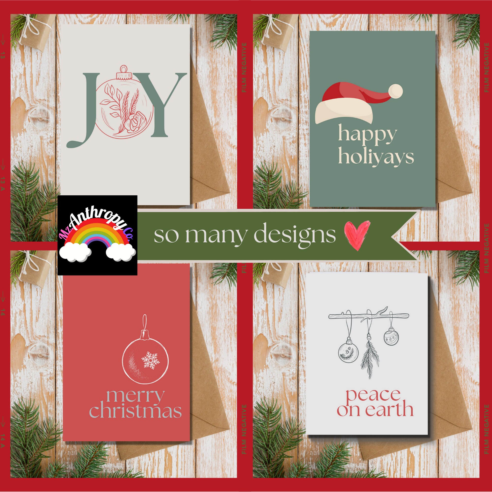 Printable merry Kissmas Card INSTANT DOWNLOAD, Vintage Inspired Style ...