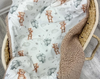 Ultra Soft Warm Baby Blanket | Cozy Cotton Swaddle for Winter Newborns & Baby Shower Gift Neutral Cotton Newborn Wrap for Winter Gifting