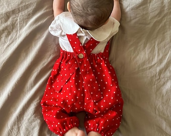 Baby Linen Romper Lightweight 100% Breathable Overalls with Adjustable Straps Soft Comfortable Summer Boho Baby Clothes