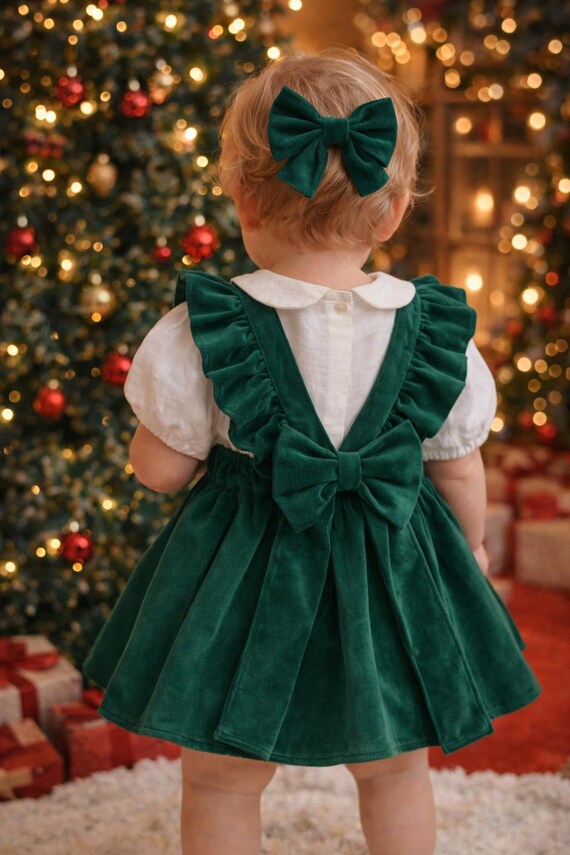 white christmas dresses Pinafore Dress in Santas