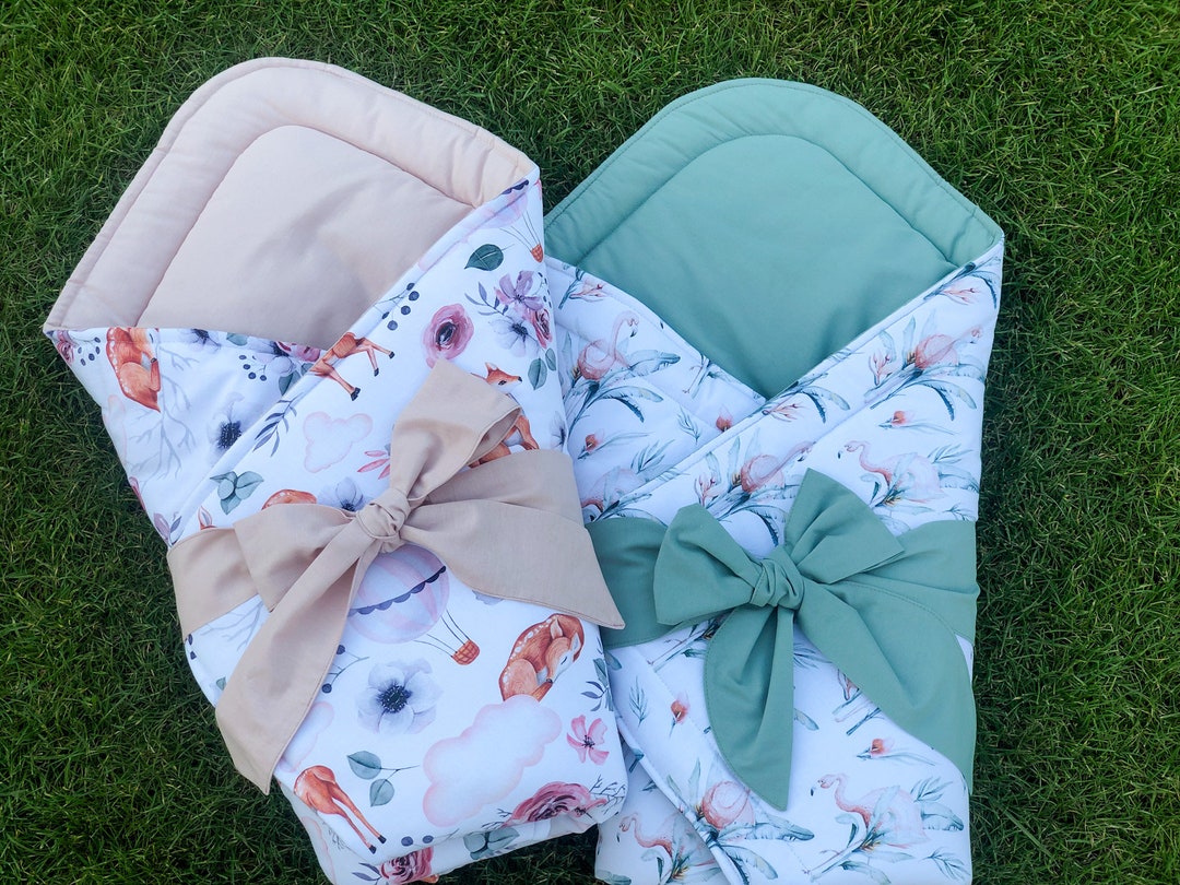 Cotton Baby Swaddle Wrap With Bow,newborn Extra Soft Sleeping Bag
