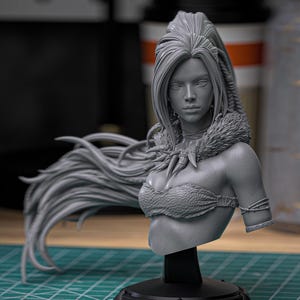 Handmade Nidalee Bust | League of Legends | Collectible Fan Art Sculpture