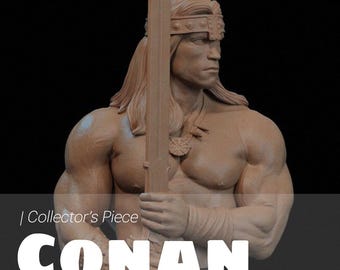 Sylvester Stallone | Conan Resin Bust | Handmade Fantasy Art