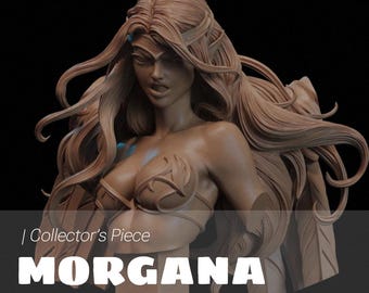 Morgana Bust Statue | Handmade Gothic Fantasy Sorceress | League of Legends