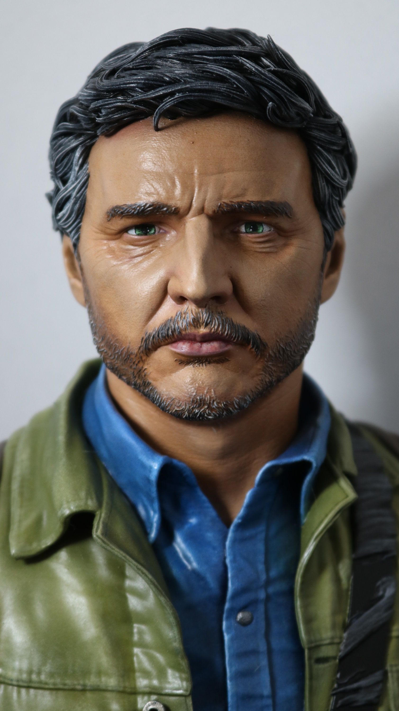 Pedro Pascal Joel Last of Us custom head for use w/ 4" 6" 7"  12" action figures