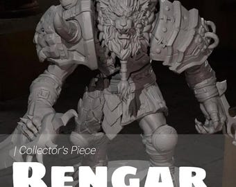 Handmade Rengar Statue | League of Legends | Collectible Figure