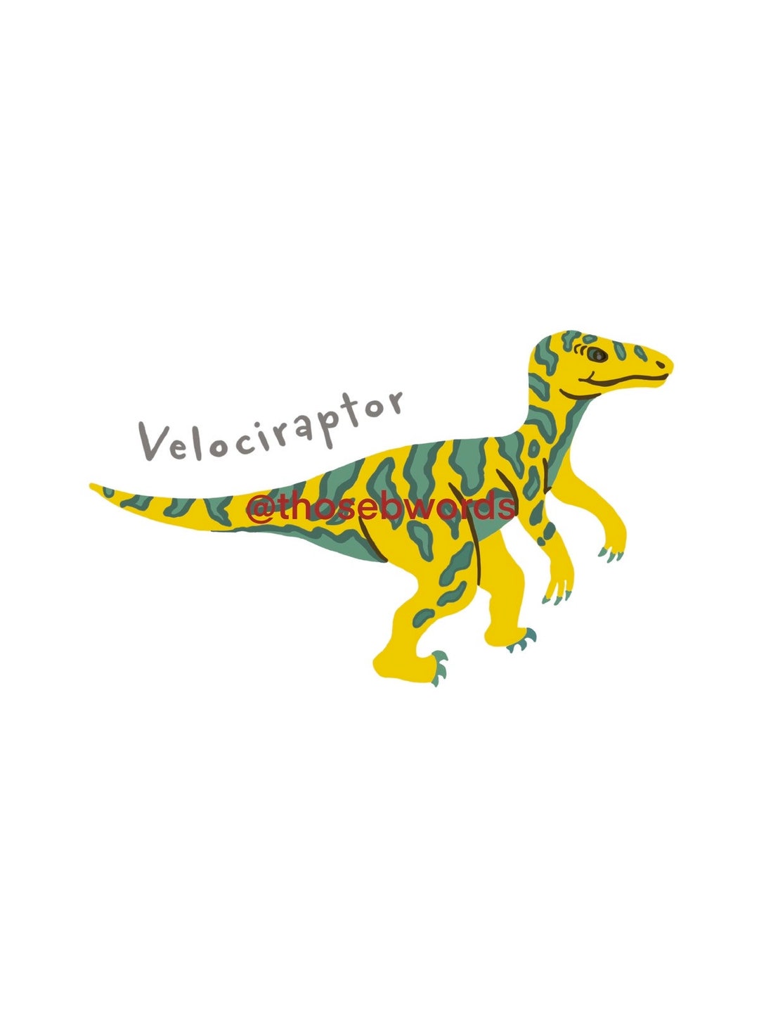 VELOCIRAPTOR Printable Image - Etsy