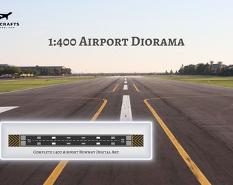 Digital Download Complete Airport Runway 1:400 Diorama Digital Art