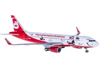 Airbus 1:400 A320-200 Air Berlin Flying Home for Christmas Livery D-ABNM Lofty Gifts