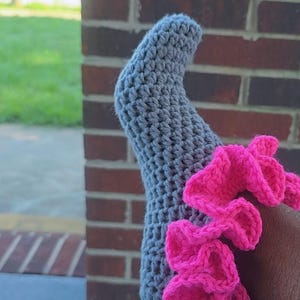 Crochet Ruffle Socks