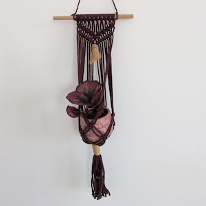 Macrame plant hanger boho style home decor gift for plant lovers