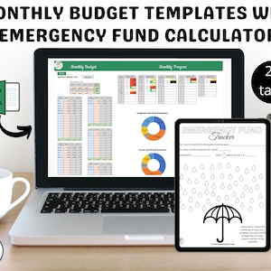 Budget Templates with Emergency Fund Calculator & Tracker