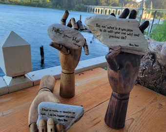 Engraved Driftwood Quotes Art / Quote Unique Gift / Unique Artisan Gift / Wood Art / Ocean Signs / Personalized Engraving / Hand Crafted Art