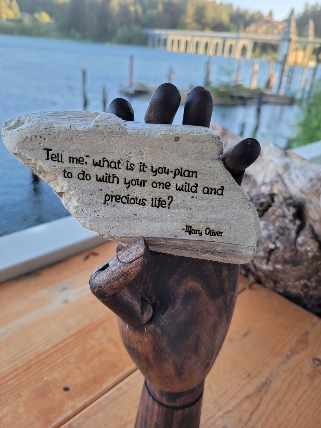 Engraved Driftwood Quotes Art / Quote Unique Gift / Unique Artisan Gift