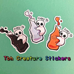 YIPEE- Tbh/autism creature - Cola Fanta Sparkling water edition - 2 inch matt stickers - TiredDotCom
