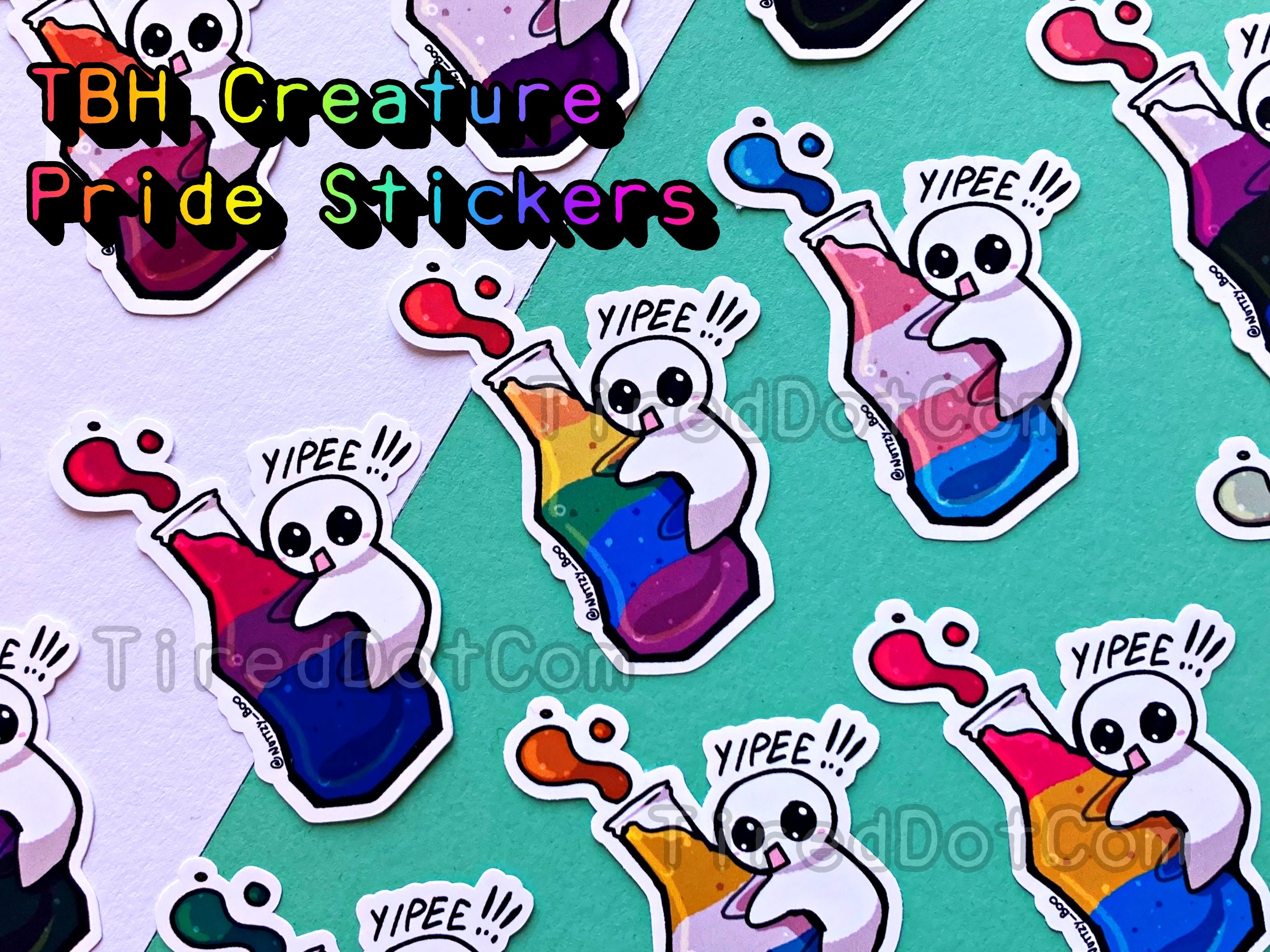 YIPEEE - TBH Autism Creature Pride Matt stickers - gay trans lesbian bi pan  intersex non binary genderfluid and more - TiredDotCom