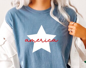 America Comfort Colors T-Shirt: Patriotic 4th of July Tee