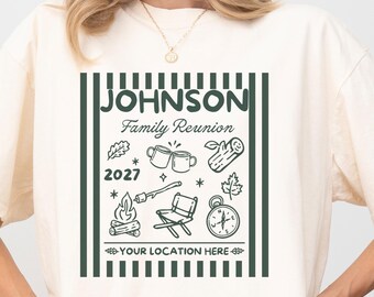 Custom Comfort Colors Family Reunion Shirt, Matching Family Cabin Trip Shirts, Reunion Trip Shirt, Family Matching Mountain Vacation Tee