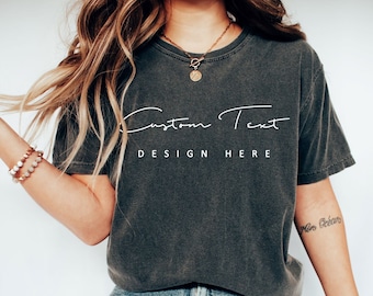 Custom Comfort Colors T-Shirt: Personalized Text, Matching Shirts