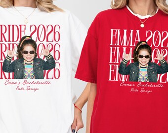 Custom Photo Comfort Colors Bachelorette Shirts, Bridal Party TShirts, Photo Party Tees, Personalized Bach Club Shirts