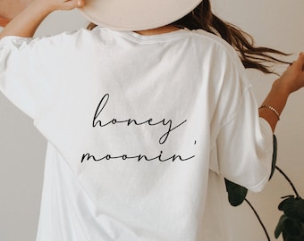 Honeymoon Shirt, Newlywed Gift, Engagement Gift, Bridal Shower Gift, Honeymoon Vibes, Comfort Colors, Honeymoon Tee, Bride Groom