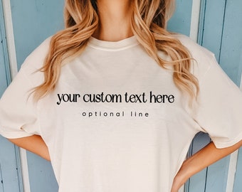 Custom Comfort Colors T-Shirt: Personalized Text, Matching Shirts