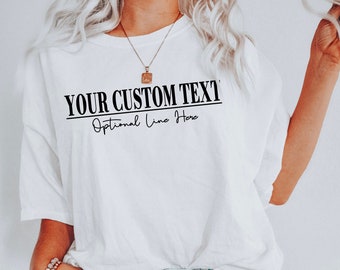 Custom Comfort Colors T-Shirt: Personalized Text, Matching Shirts