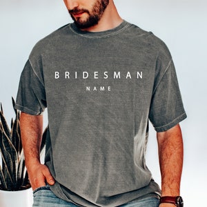 Personalized Bridesman Shirts, Custom Names for Bachelor Party and Wedding, Bridesman gift, best man, bride shirts, bridesman t-shirts