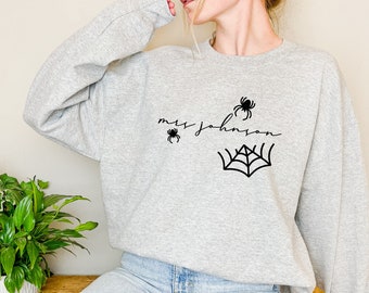 Personalized Mr Mrs Halloween Sweatshirt: Matching Couple Outfits