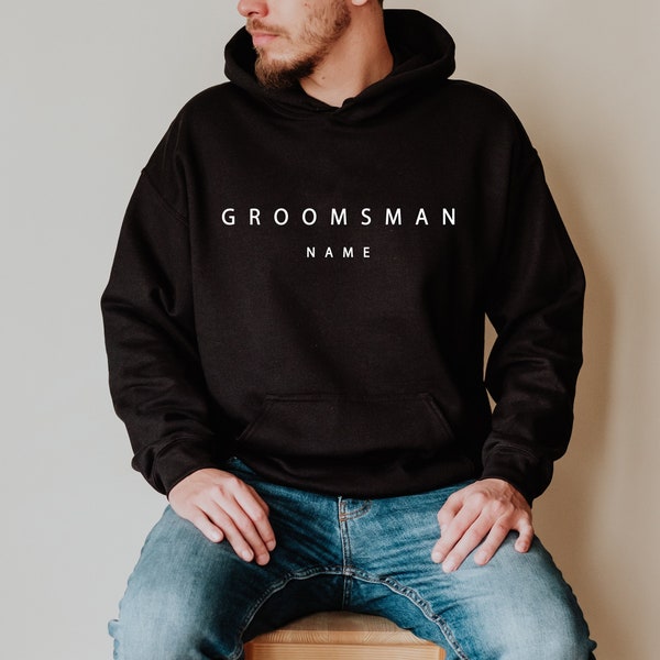 Customized Groomsman Crewneck or Hoodie, Personalized Groomsman Sweatshirts, Bachelor Party Wedding, Groomsmen gift, best man, groom shirts