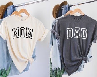 Mom and Dad Comfort Colors Shirt: Pregnancy Announcement