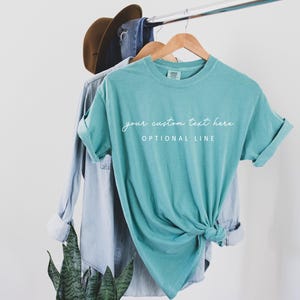 Custom Comfort Colors T-Shirt: Personalized Text, Matching Party Outfit image 4