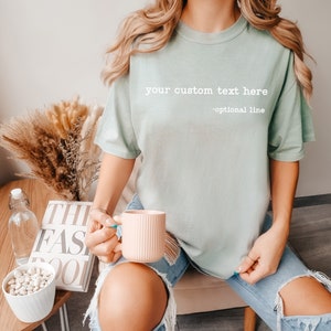 Custom Comfort Colors T-Shirt: Personalized Text, Matching Party Outfit image 4