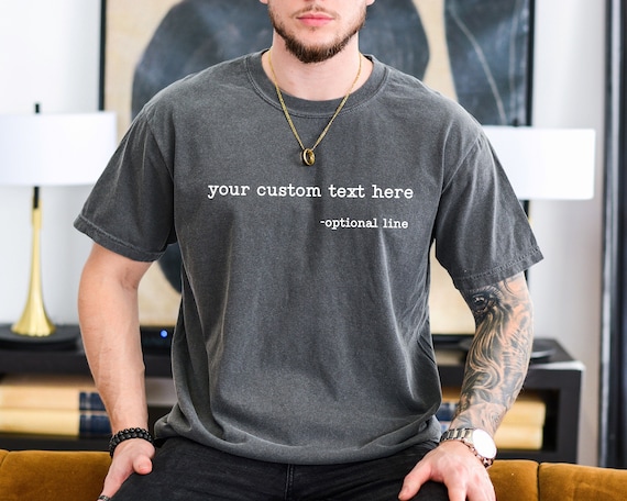 Custom Comfort Colors T-Shirt: Personalized Text, Matching Party Outfit