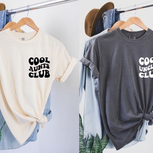 Cool Aunts Uncles Club T-shirt, Mother&#39;s Father&#39;s Day Gift, Aunt Uncle Tee, Aunt Uncle to be, Matching Shirt, The Mom Aunts, Customizable