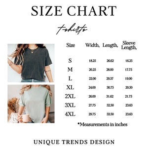 the size chart for a women's t - shirt