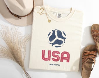 Retro Country Soccer Comfort Colors Shirt, Retro Football Cup Fan, Vintage Soccer Graphic, International Match Day Tee, Global Soccer Gift