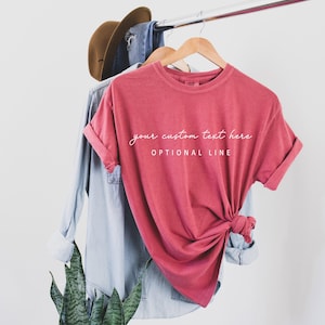 Custom Comfort Colors T-Shirt: Personalized Text, Matching Party Outfit image 3