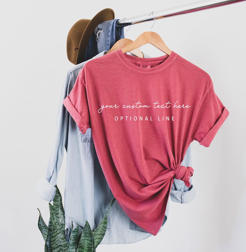 Custom Comfort Colors T-Shirt: Personalized Text, Matching Party Outfit image 3