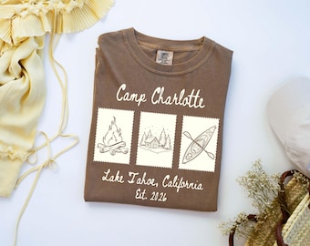 Comfort Colors Family Camping Shirt |  Vintage Camp Tee | Custom Matching Camp Shirts | Retro Mountain Camping T-Shirt | Camp Lovers Gift