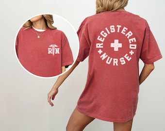 Registered Nurse Shirt | Leopard RN Tee | Funny Nurse Shirt | Nurse Week Gift | Nursing School Tee | RN Graduation Gift