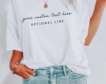 Custom Comfort Colors T-Shirt: Personalized Text, Matching Party Outfit