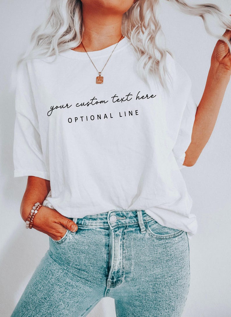 Custom Comfort Colors T-Shirt: Personalized Text, Matching Party Outfit image 1